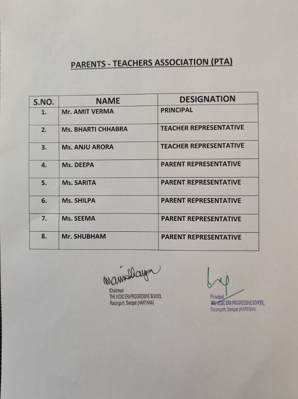 Parent-Teachers Association